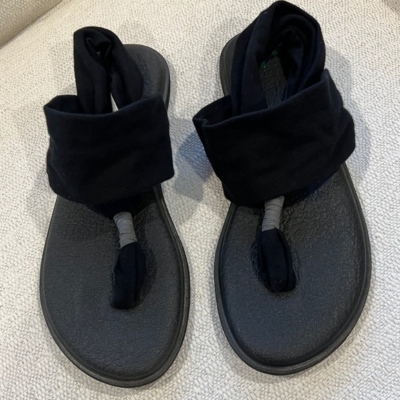 Sanuk Yoga Sling 2 Sandals Size 7 Black - Picture 1 of 3